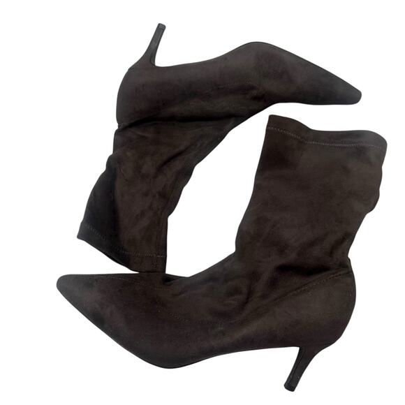 H Halston Women's Brown Girona Stiletto Heeled Dress Booties Size 8.5 NWOT - Picture 3 of 10